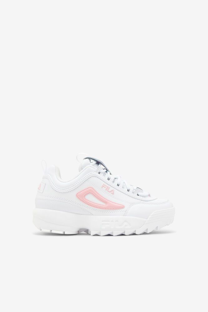 Fila Disruptor 2 Metallic Flag Trainers White - Kids - 53290LZTO